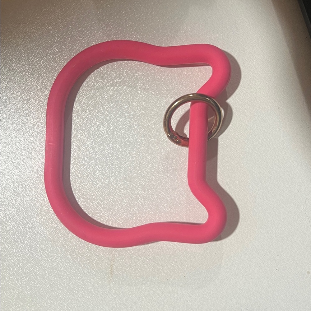 Pink Silicone Keychain Holder-Hello Kitty
